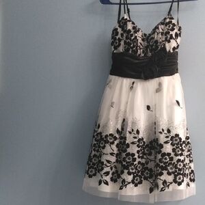 Windsor Elegant Black and White Dress Size 3/4 ♥️🍒